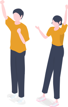 遊び王国「求める人物」に使用している明るいスタッフをイメージしたイラスト